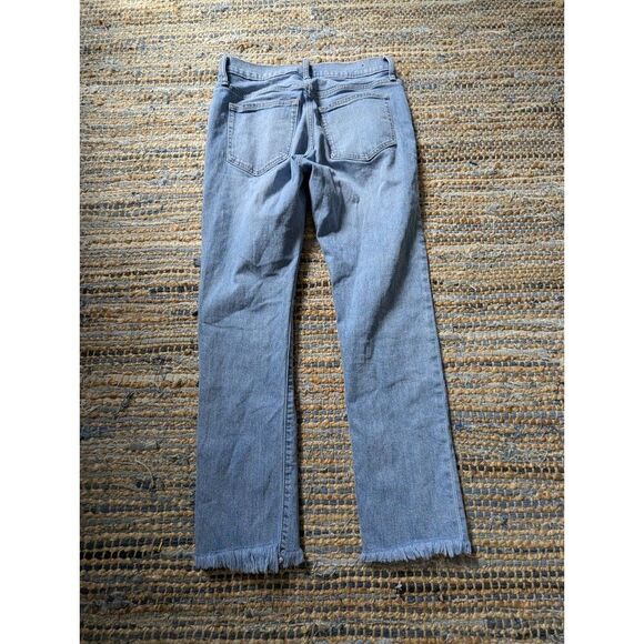 J Crew Jeans Womens Size 29 Blue Slim Straight Medium Wash Denim Raw Hem Pants - Picture 7 of 7